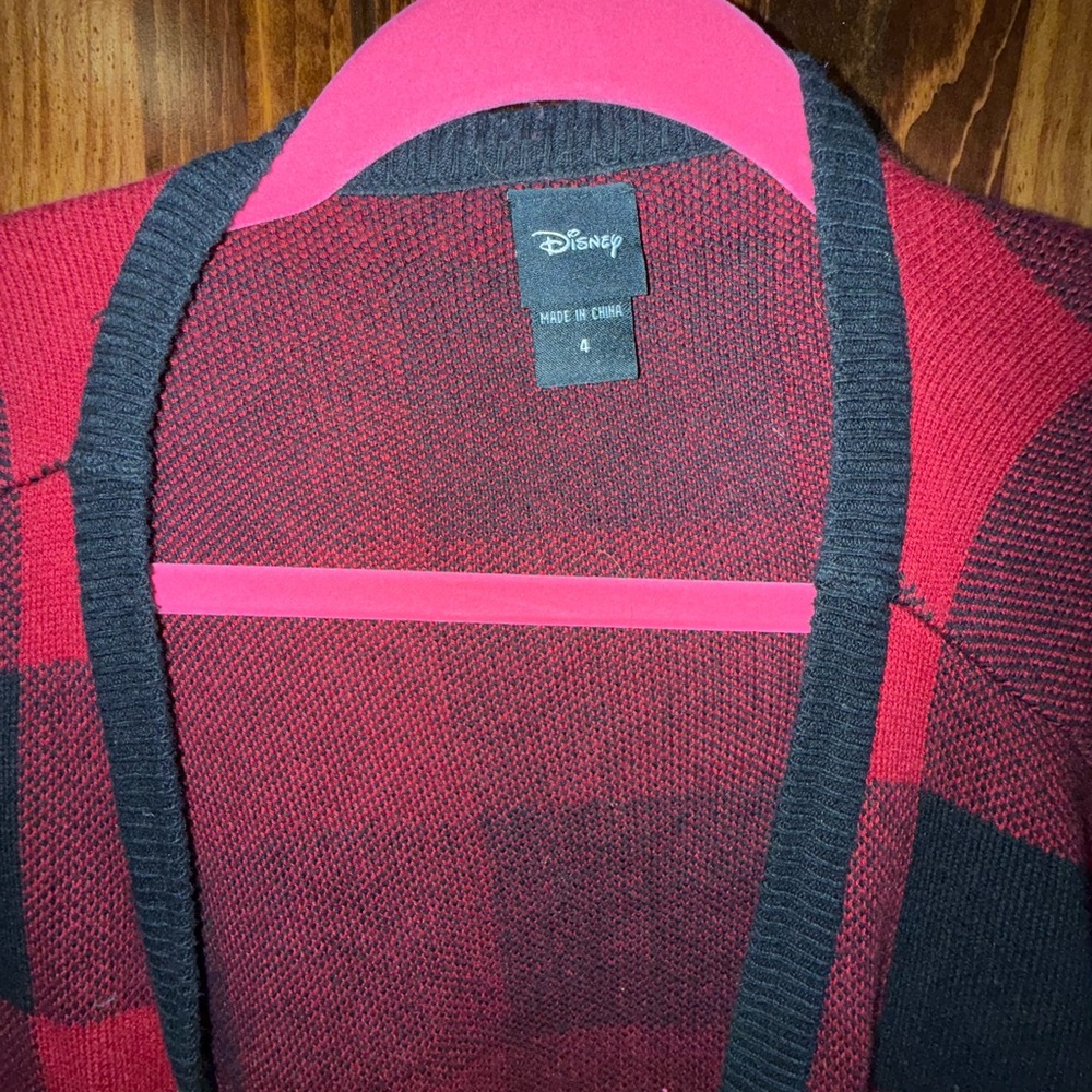 Disney Mickey red plaid sweater - Picture 3 of 6